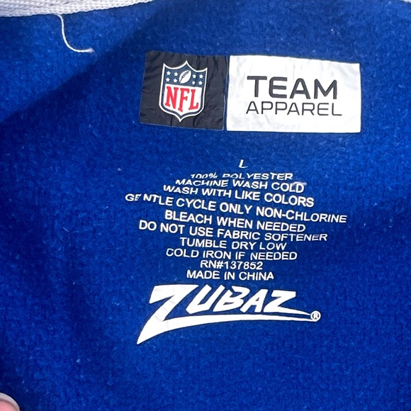 Indianapolis Colts Zubaz NFL‎ Team Apparel Full Zip Hoodie Jacket Mens L - Picture 5 of 7